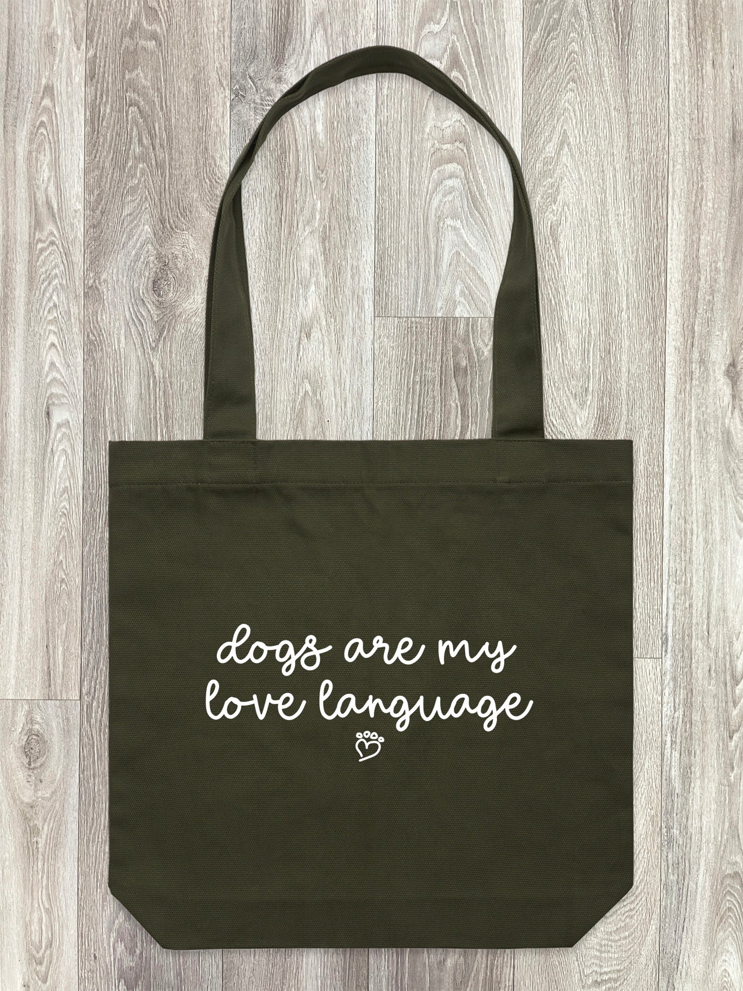 Dogs Are My Love Language Edith Tote Bag