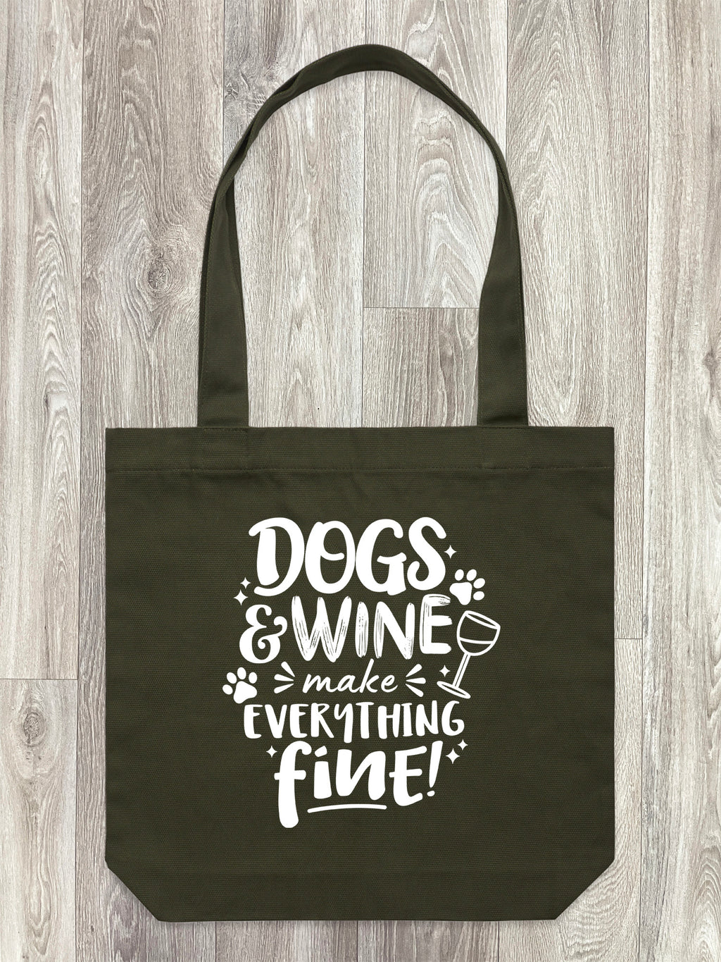 Dogs & Wine Make Everything Fine Edith Tote Bag