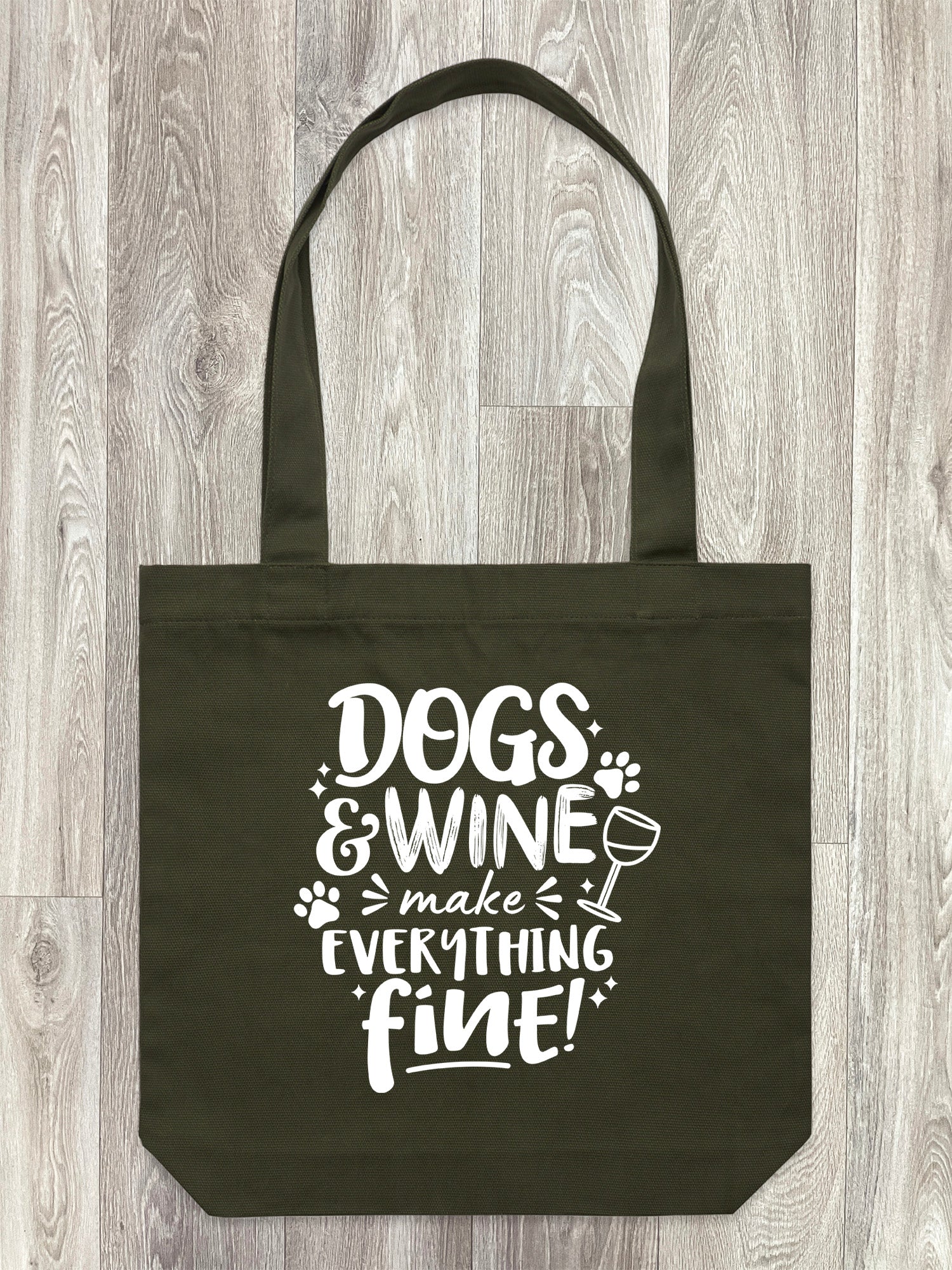 Dogs & Wine Make Everything Fine Edith Tote Bag