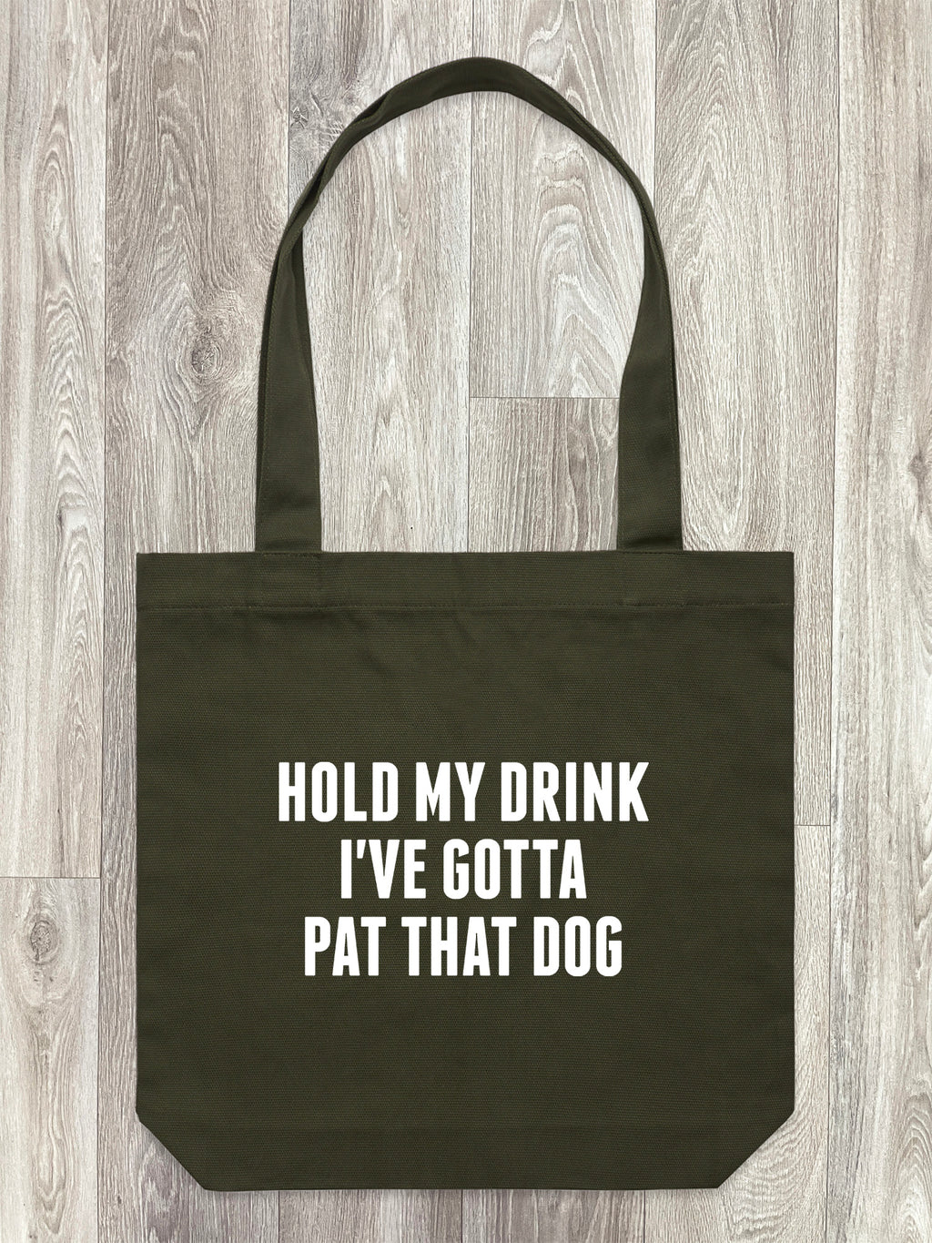 Hold My Drink I've Gotta Pat That Dog Edith Tote Bag