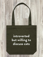 Introverted But Willing To Discuss Cats Edith Tote Bag