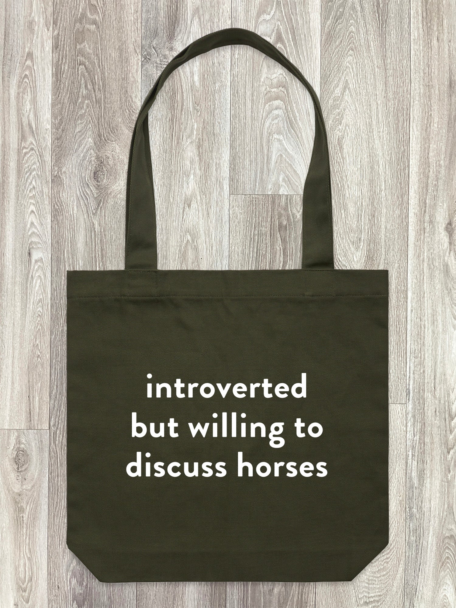 Introverted But Willing To Discuss Horses Edith Tote Bag