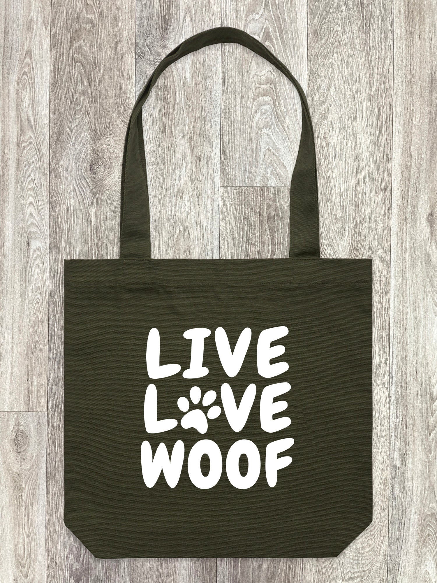Live Love Woof Edith Tote Bag