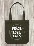 Peace. Love. Cats. Edith Tote Bag
