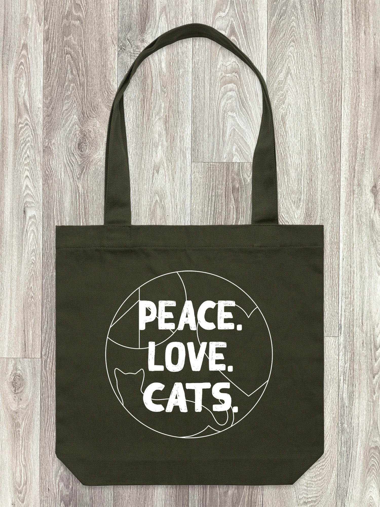 Peace. Love. Cats. Edith Tote Bag