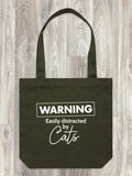 Warning. Easily Distracted By Cats Edith Tote Bag
