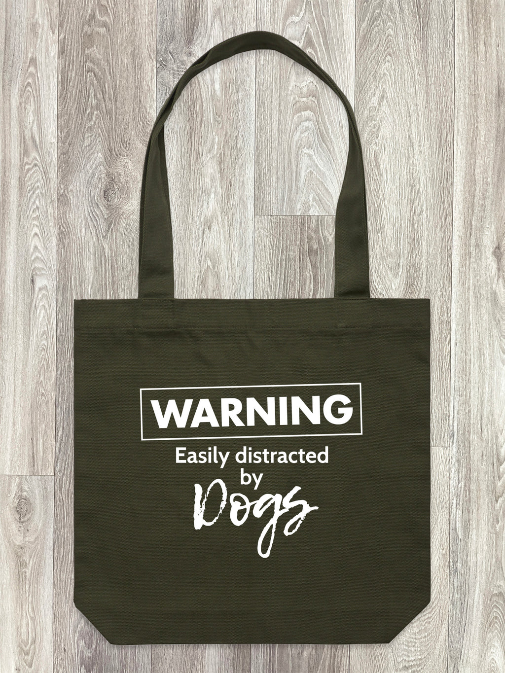 Warning. Easily Distracted By Dogs Edith Tote Bag