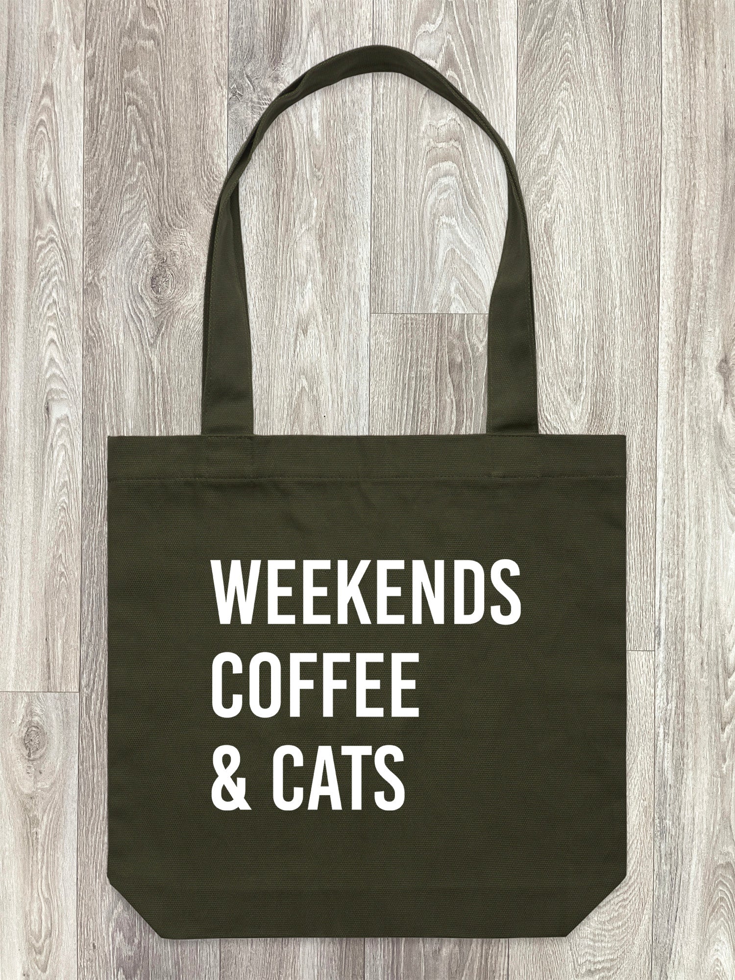 Weekends Coffee & Cats Edith Tote Bag