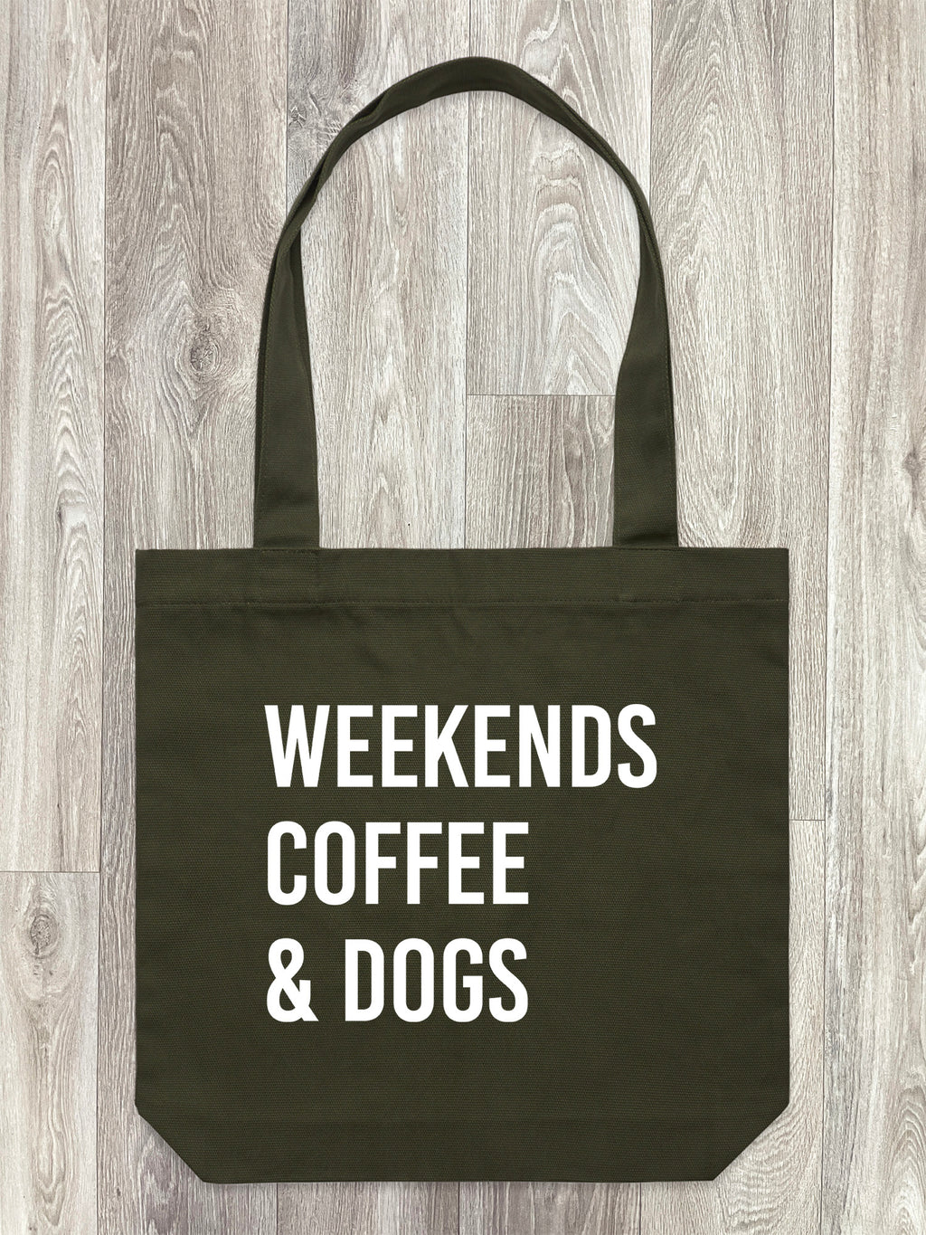 Weekends Coffee & Dogs Edith Tote Bag