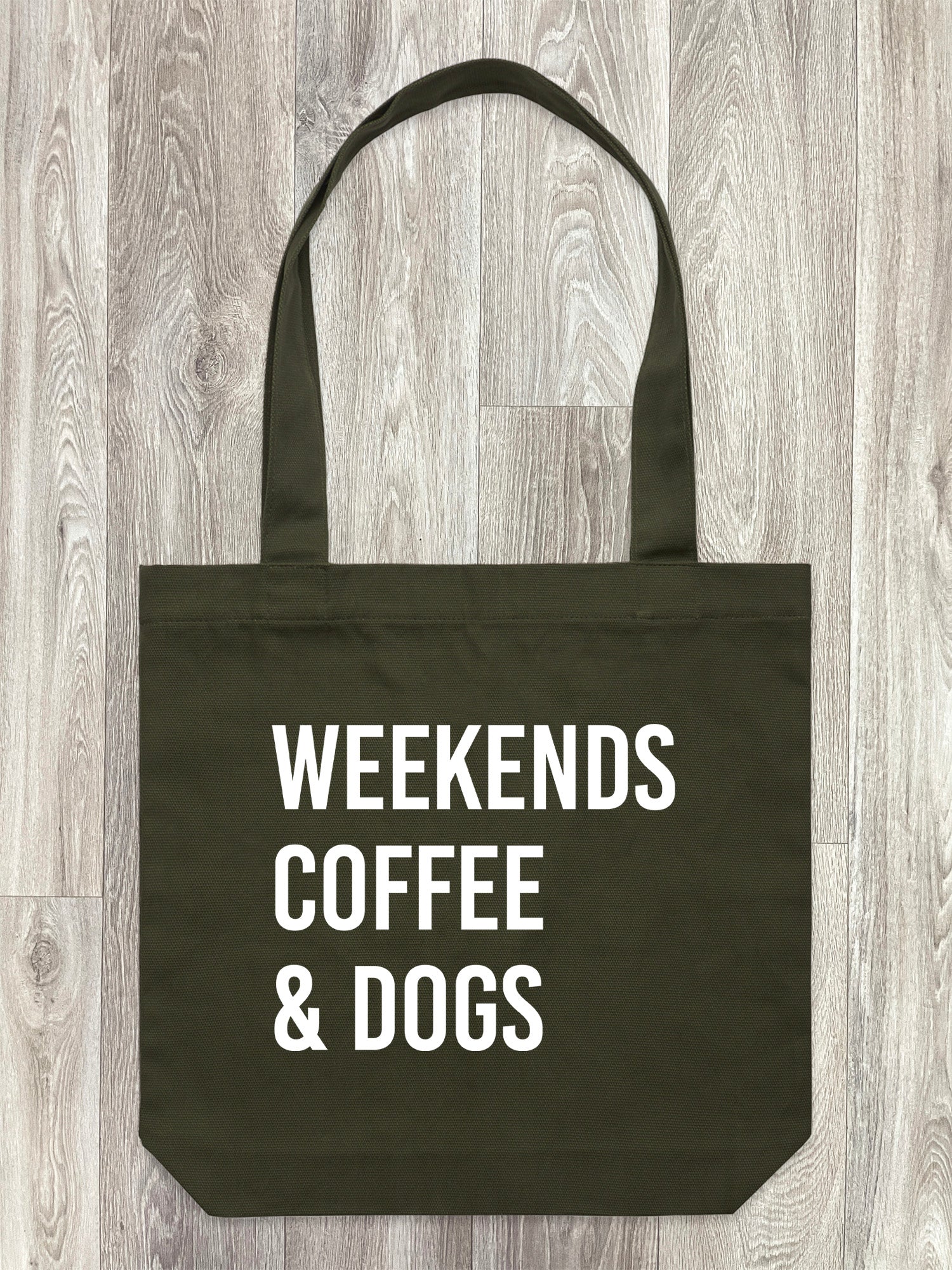 Weekends Coffee & Dogs Edith Tote Bag