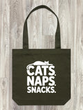 Cats. Naps. Snacks. Edith Tote Bag