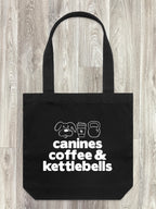 Canines, Coffee & Kettlebells Edith Tote Bag