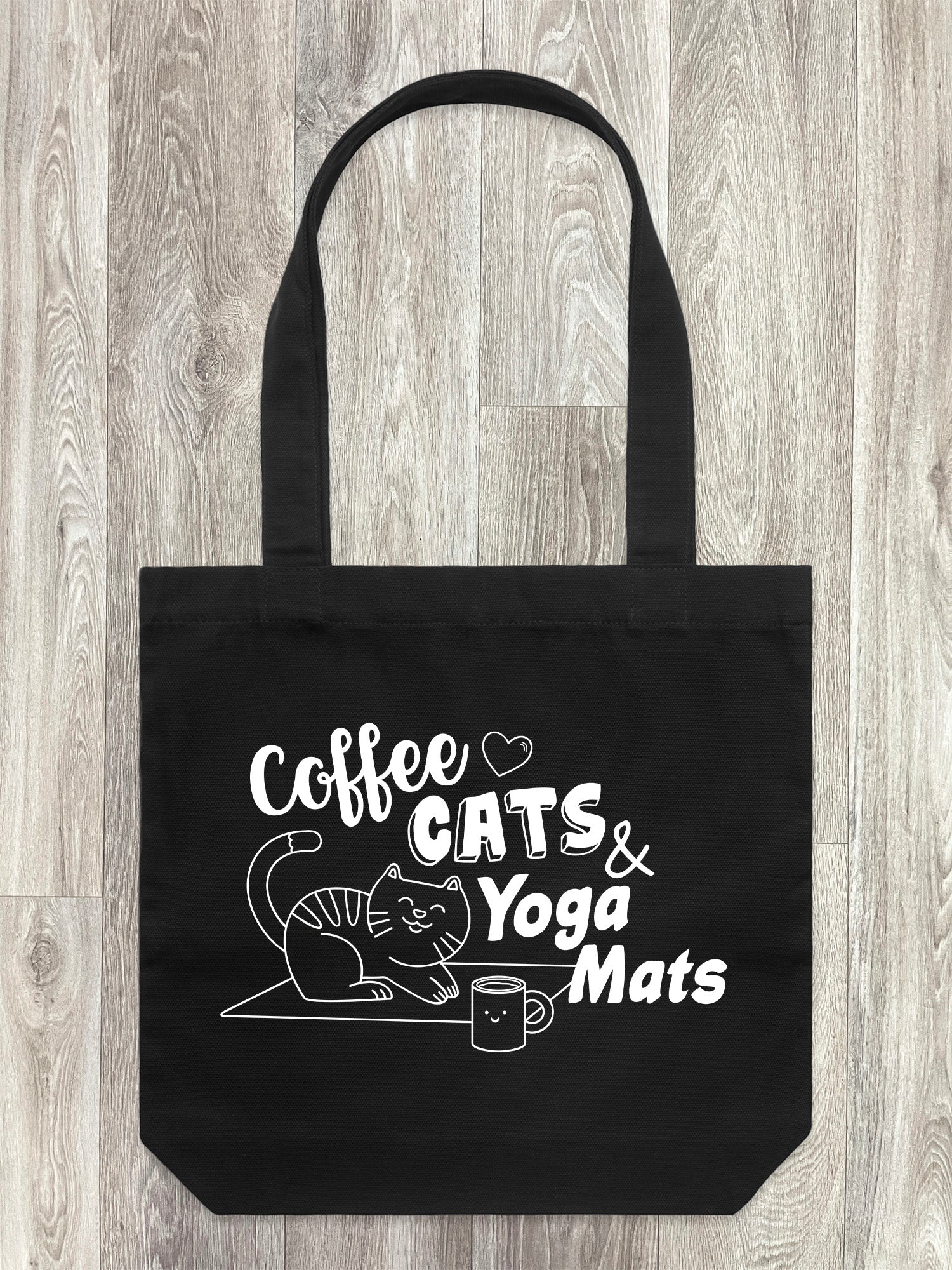 Coffee, Cats & Yoga Mats Edith Tote Bag