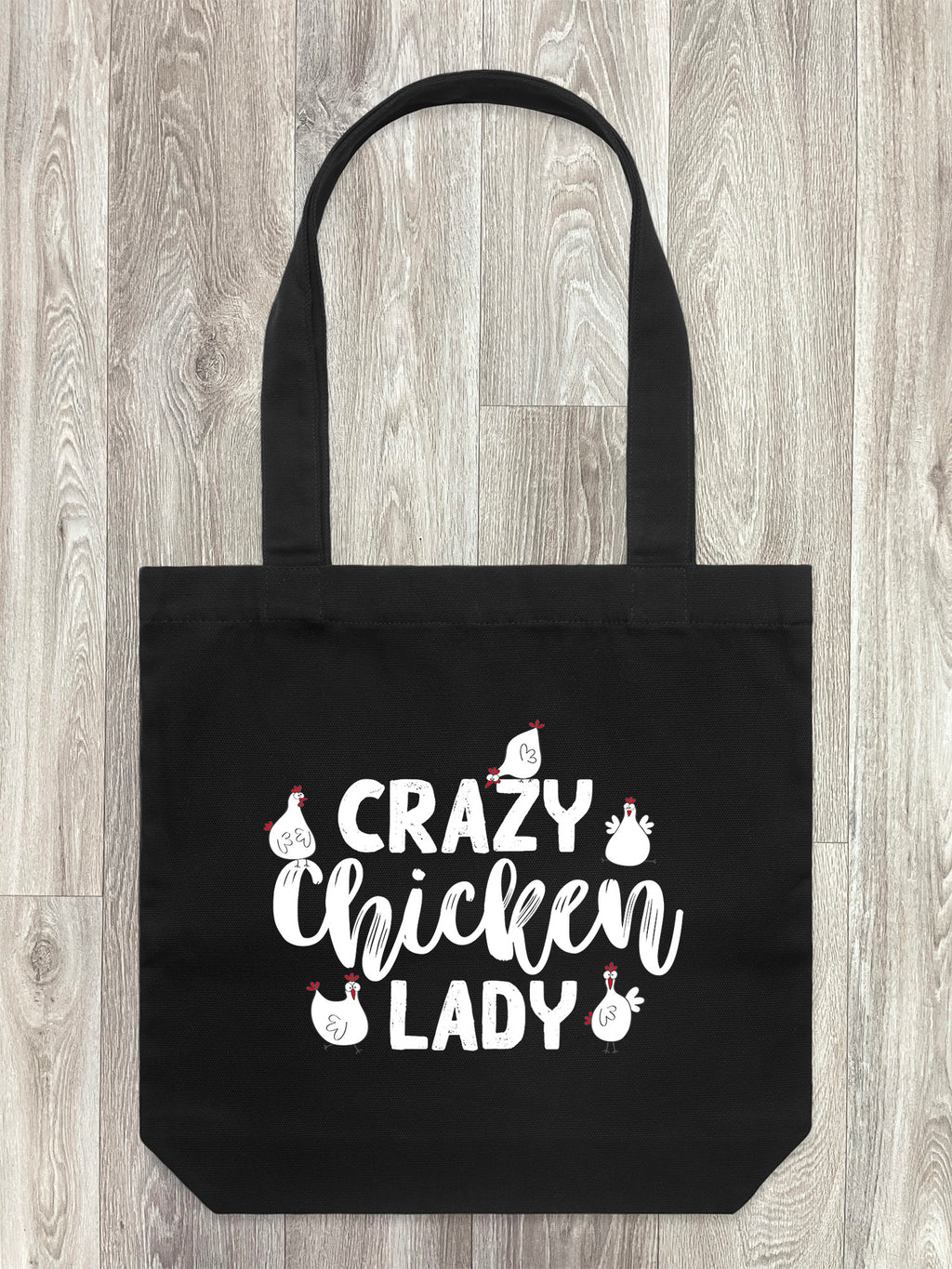 Crazy Chicken Lady Edith Tote Bag