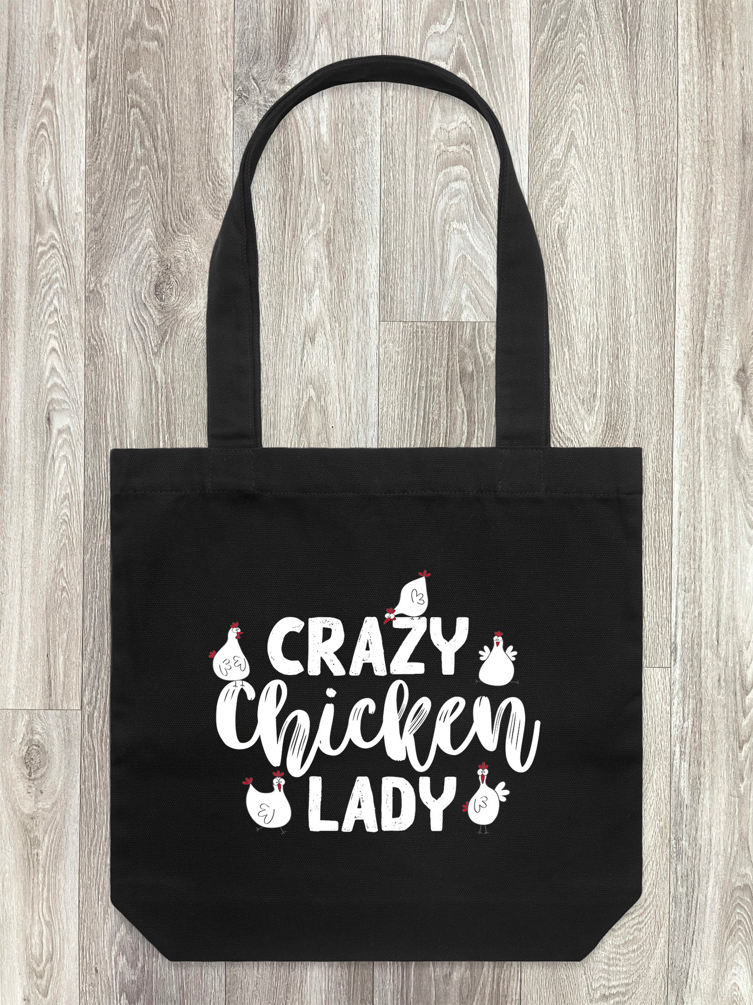 Crazy Chicken Lady Edith Tote Bag