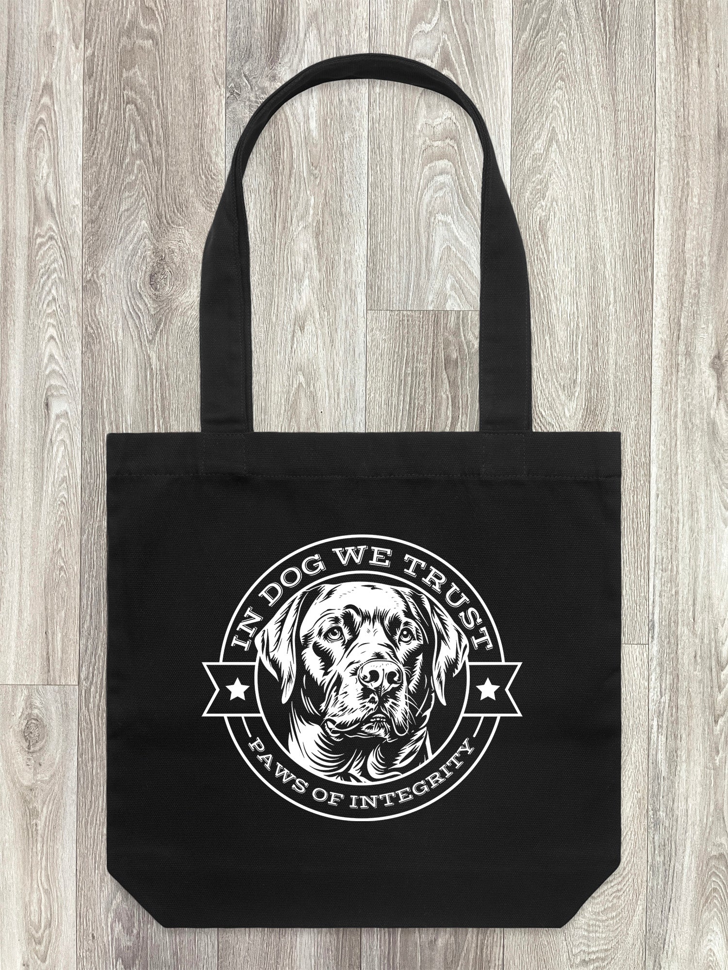 In Dog We Trust Edith Tote Bag