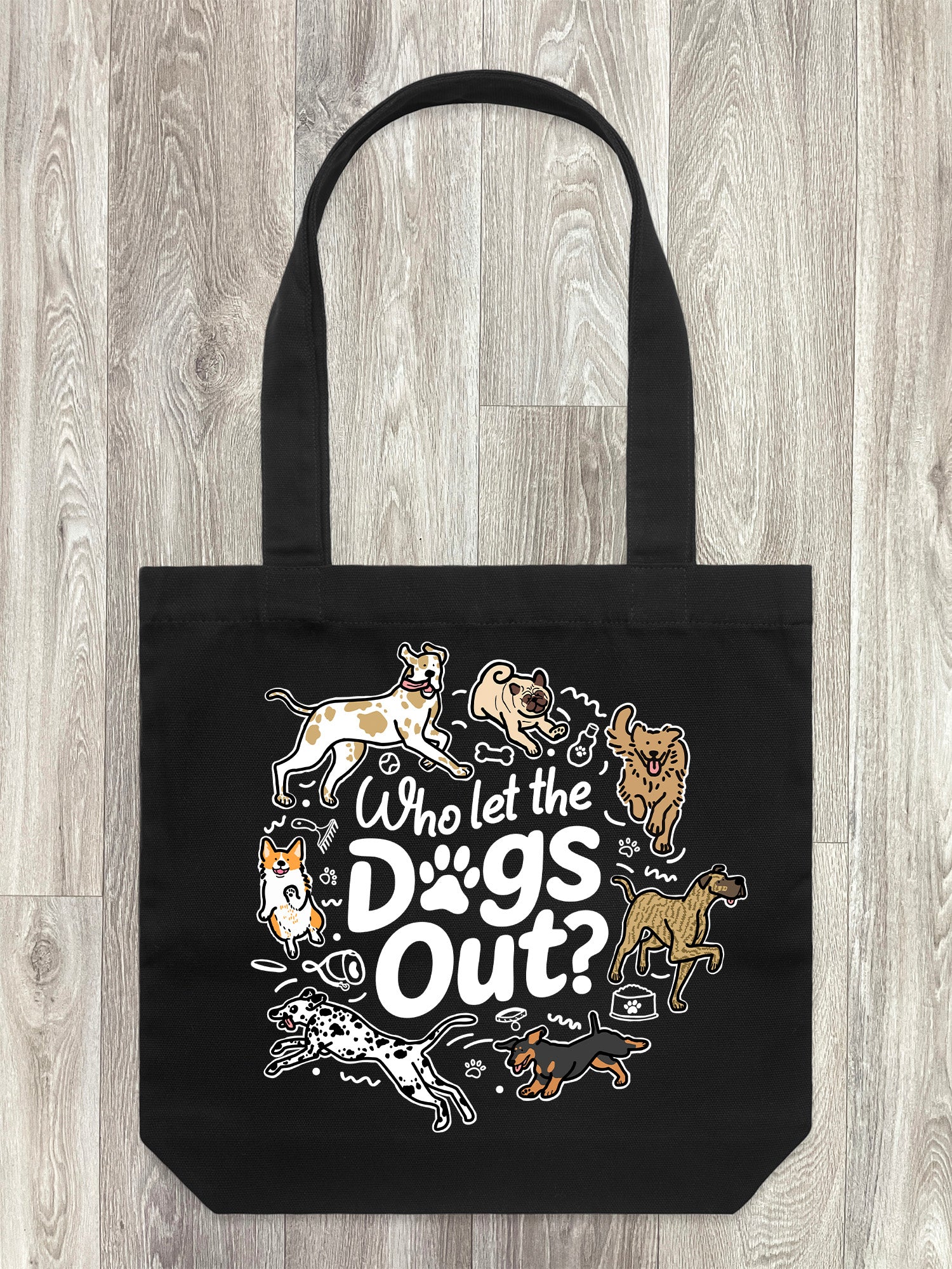 Who Let The Dogs Out? Edith Tote Bag