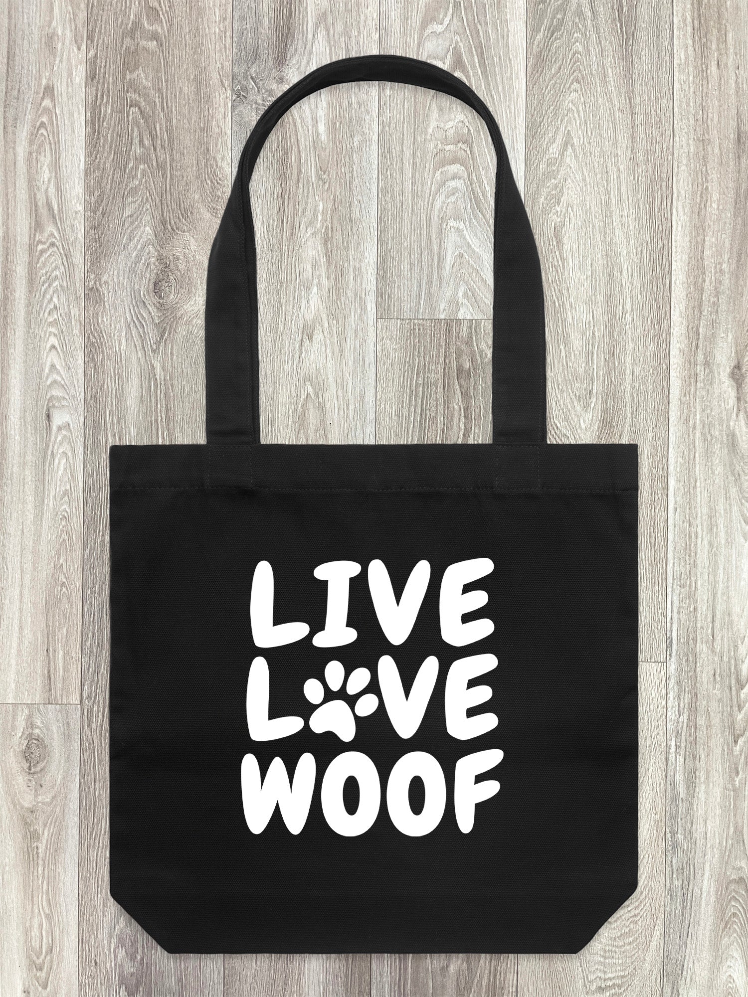 Live Love Woof Edith Tote Bag