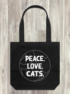 Peace. Love. Cats. Edith Tote Bag