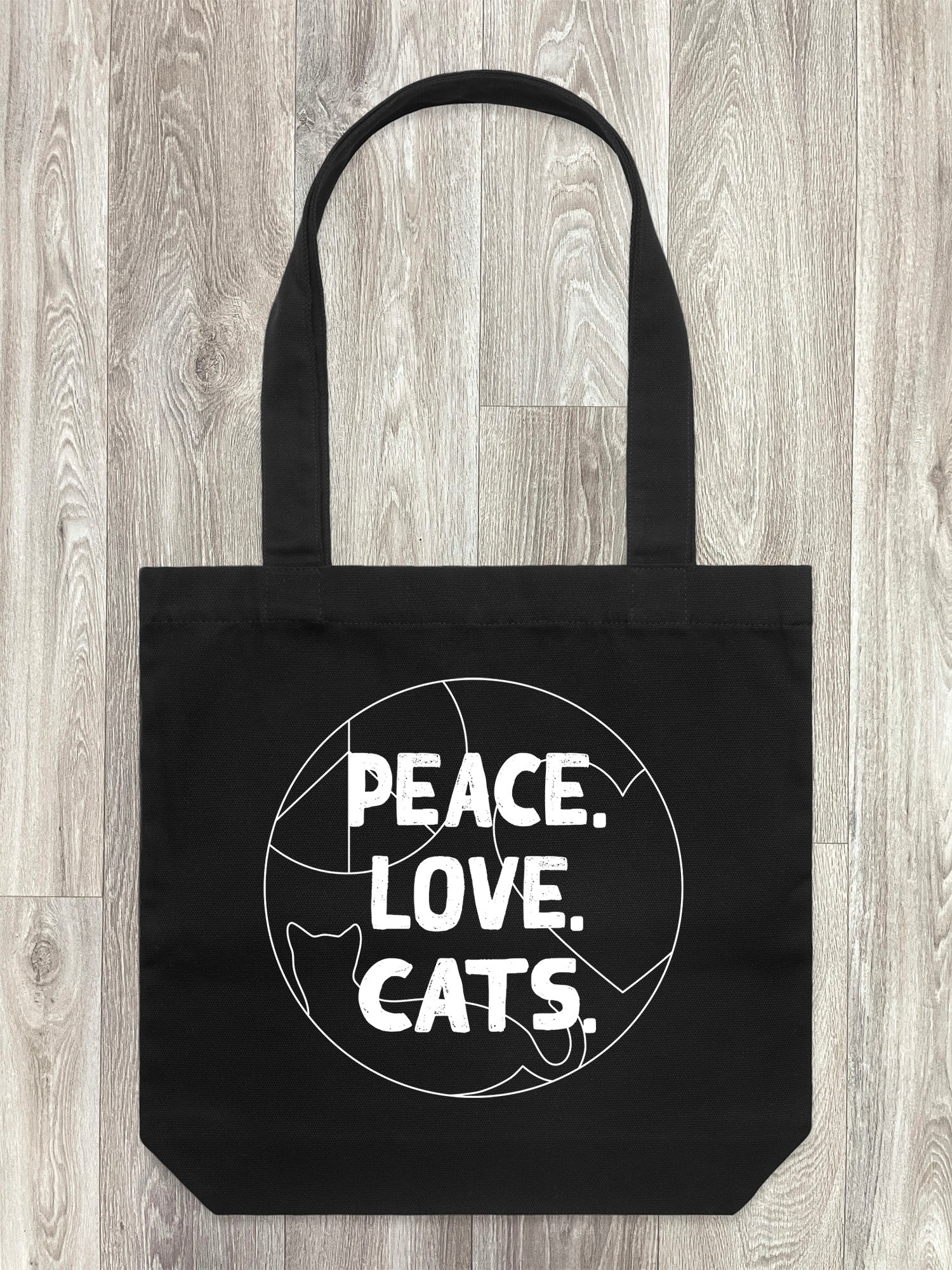 Peace. Love. Cats. Edith Tote Bag
