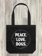 Peace. Love. Dogs. Edith Tote Bag