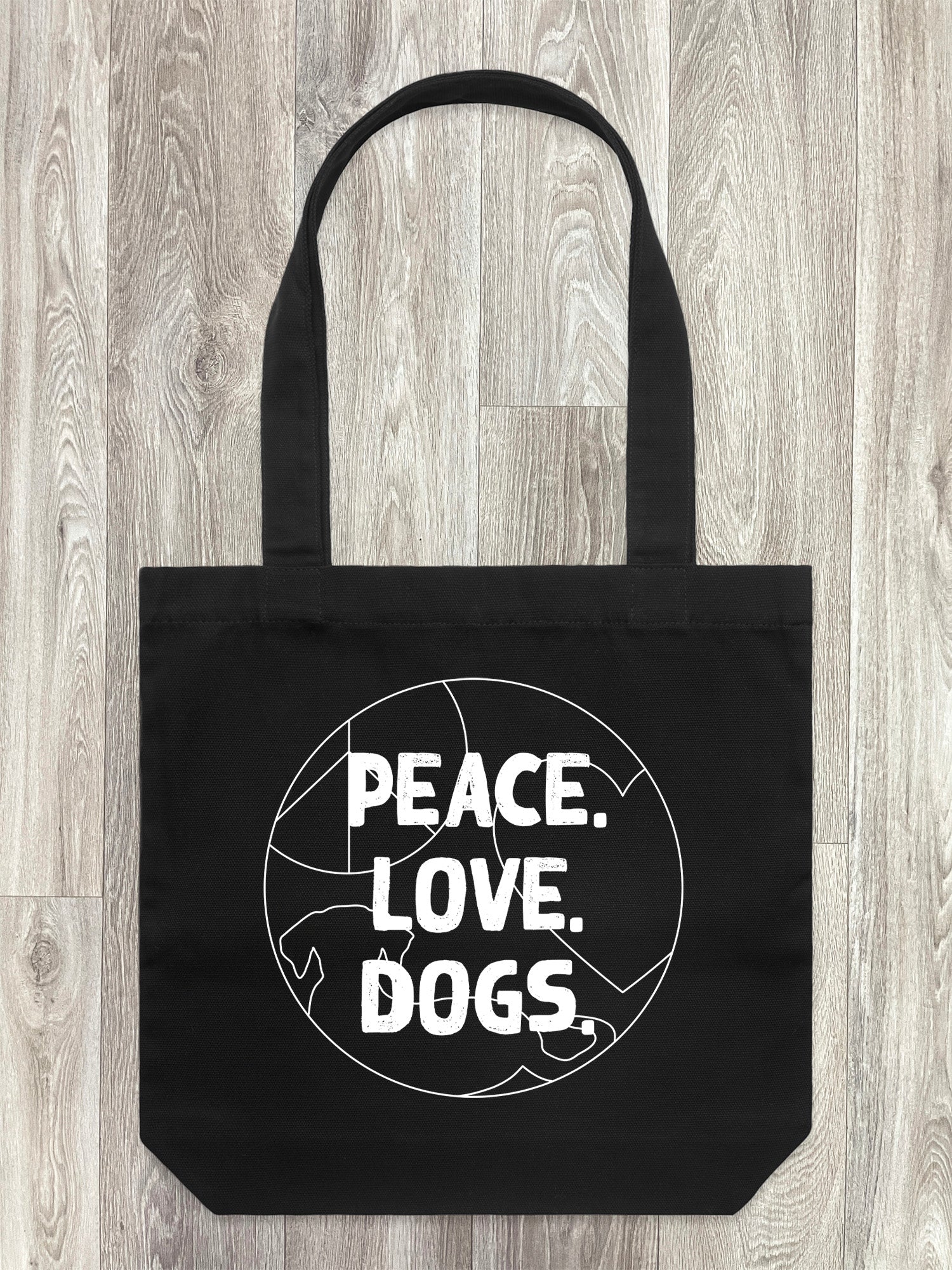 Peace. Love. Dogs. Edith Tote Bag