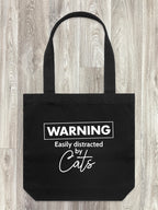Warning. Easily Distracted By Cats Edith Tote Bag