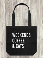 Weekends Coffee & Cats Edith Tote Bag
