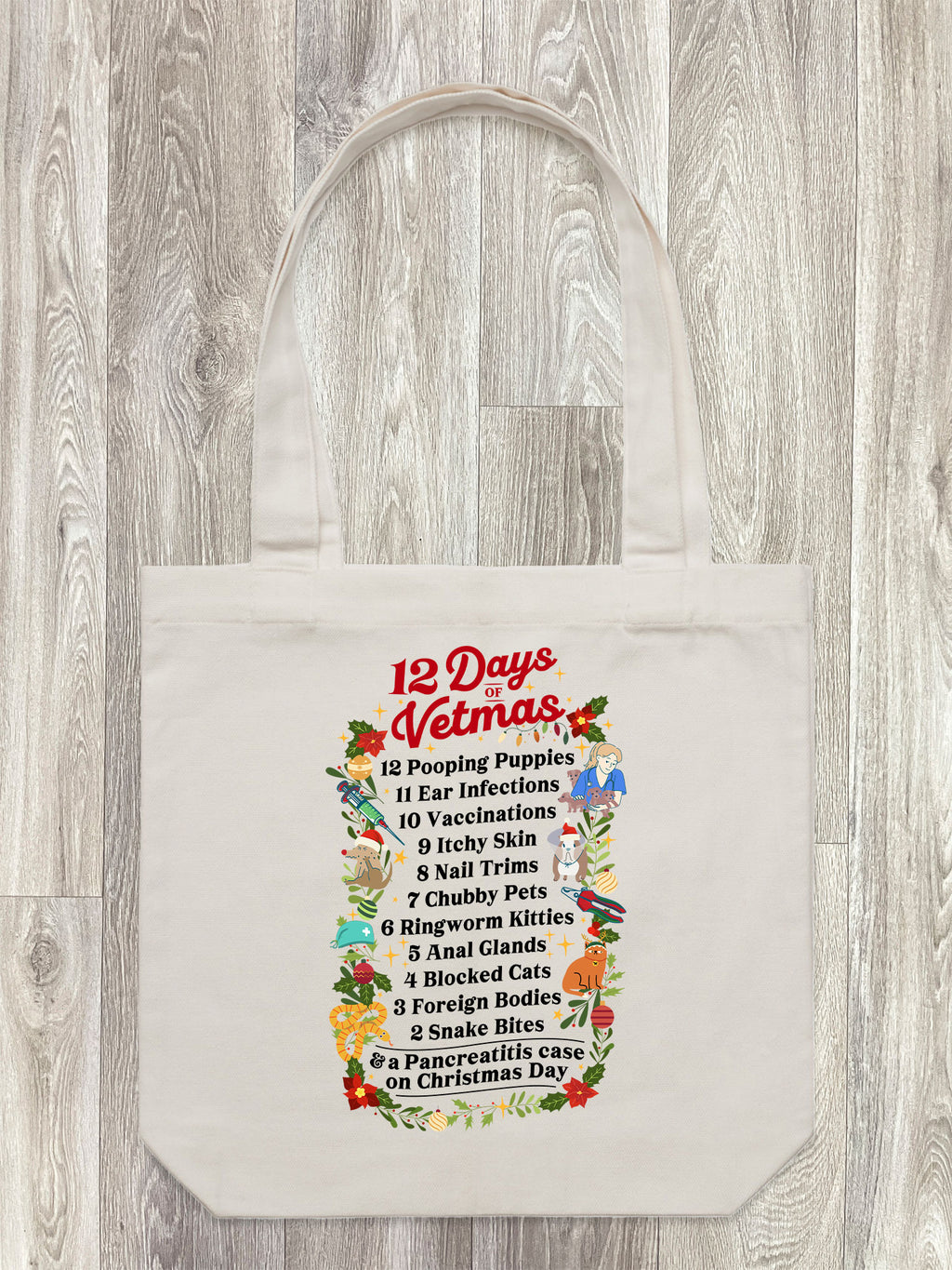 12 Days Of Vetmas Edith Tote Bag