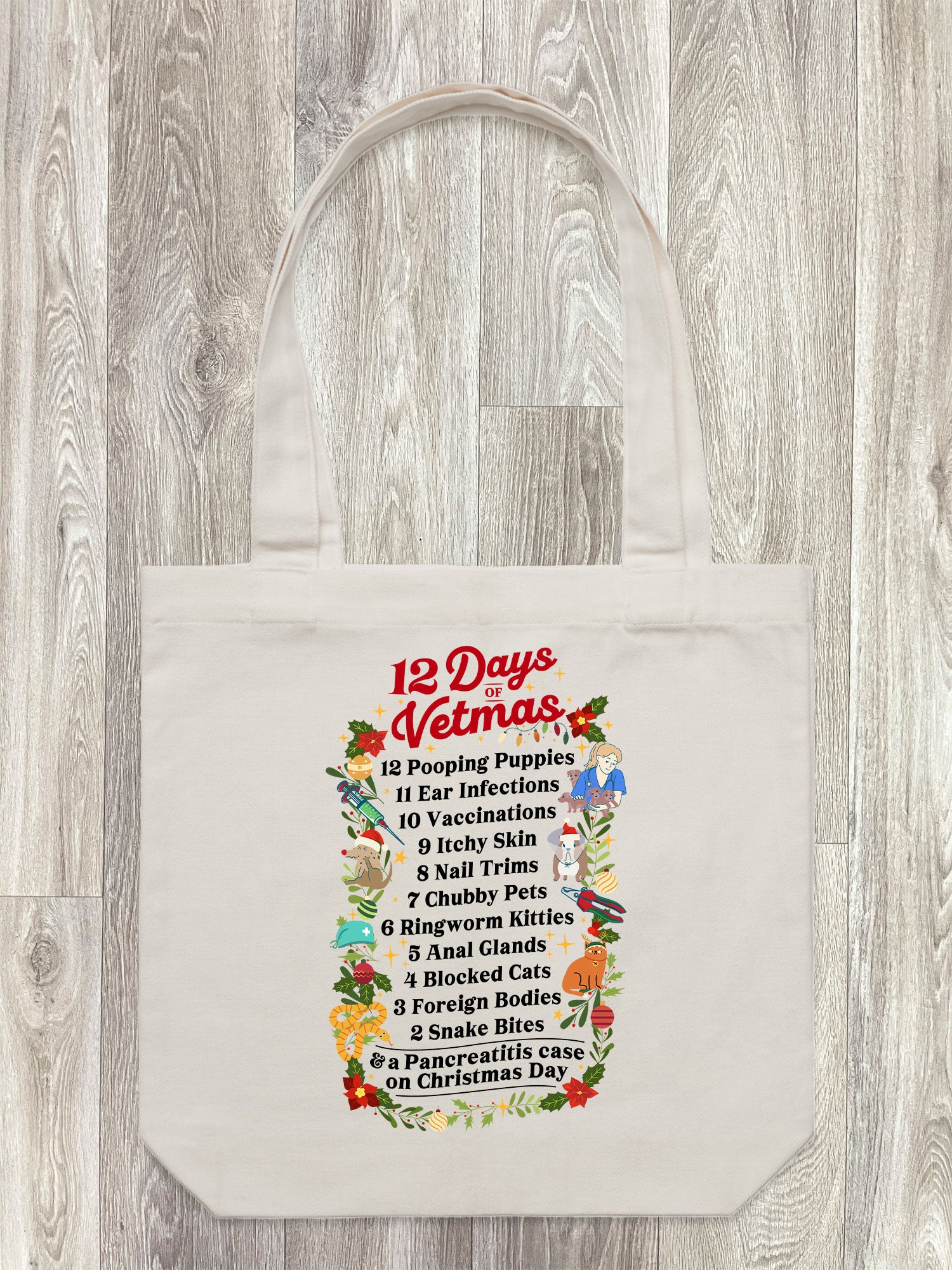 12 Days Of Vetmas Edith Tote Bag