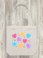 Candy Hearts - Dog Edith Tote Bag