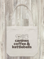 Canines, Coffee & Kettlebells Edith Tote Bag