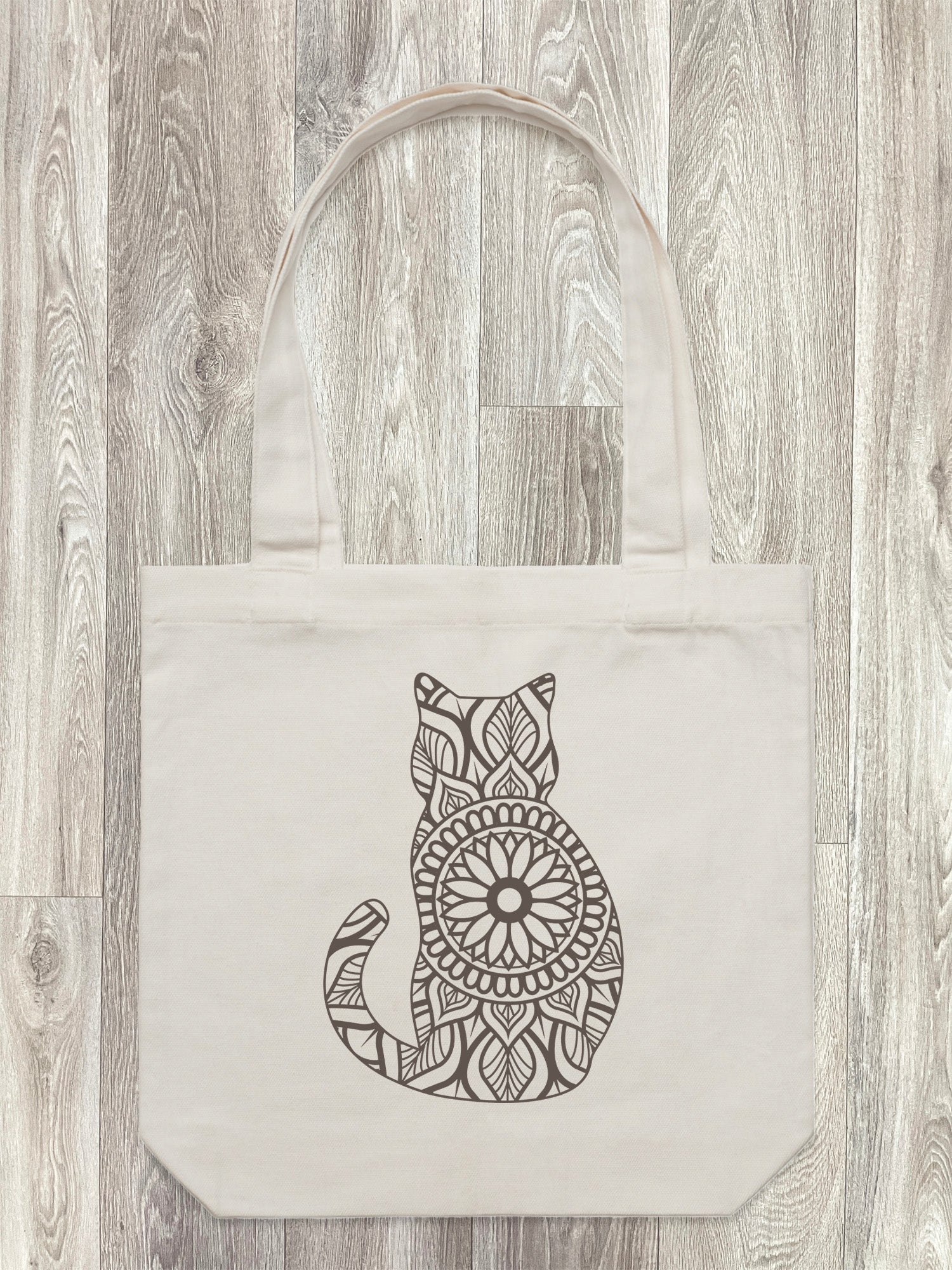 Cat Mandala Edith Tote Bag