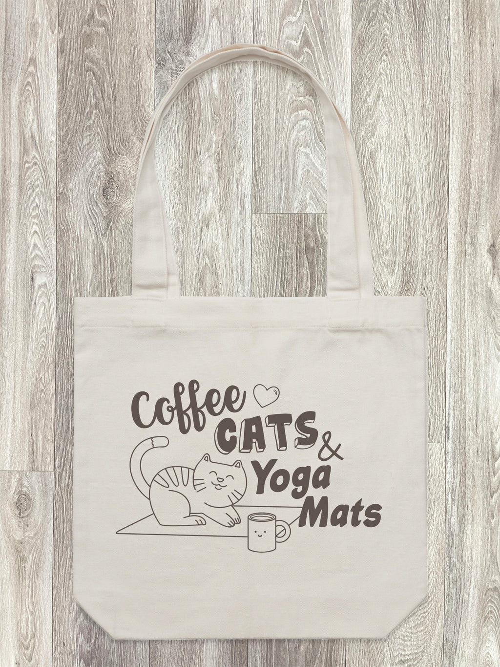 Coffee, Cats & Yoga Mats Edith Tote Bag