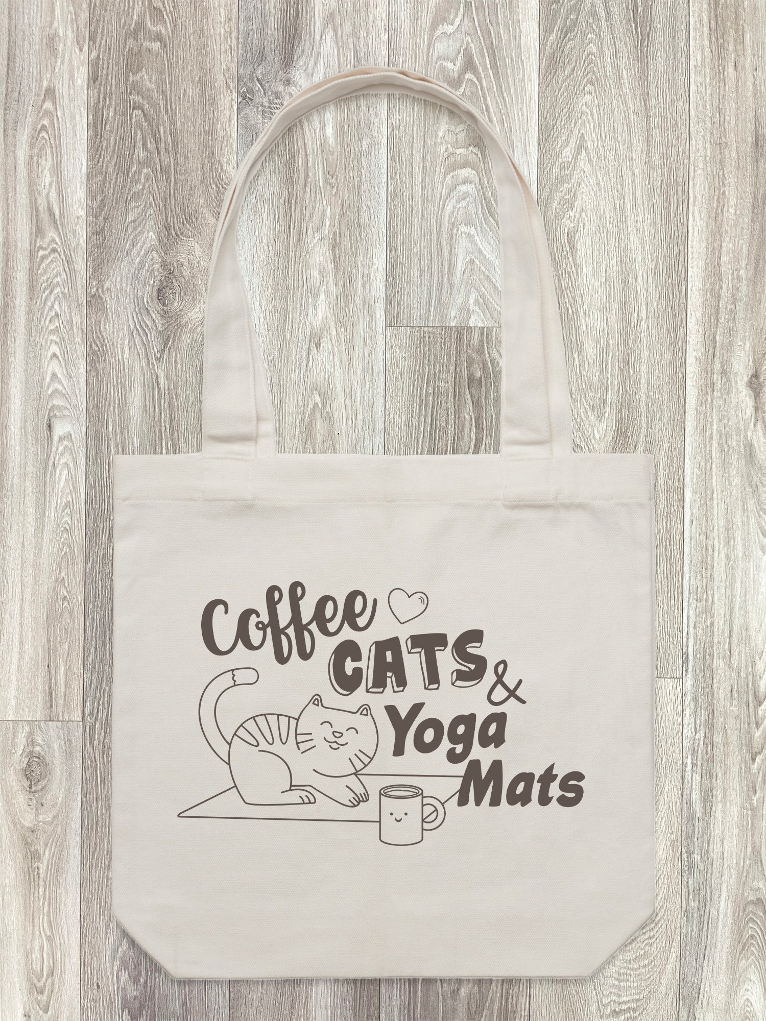 Coffee, Cats & Yoga Mats Edith Tote Bag