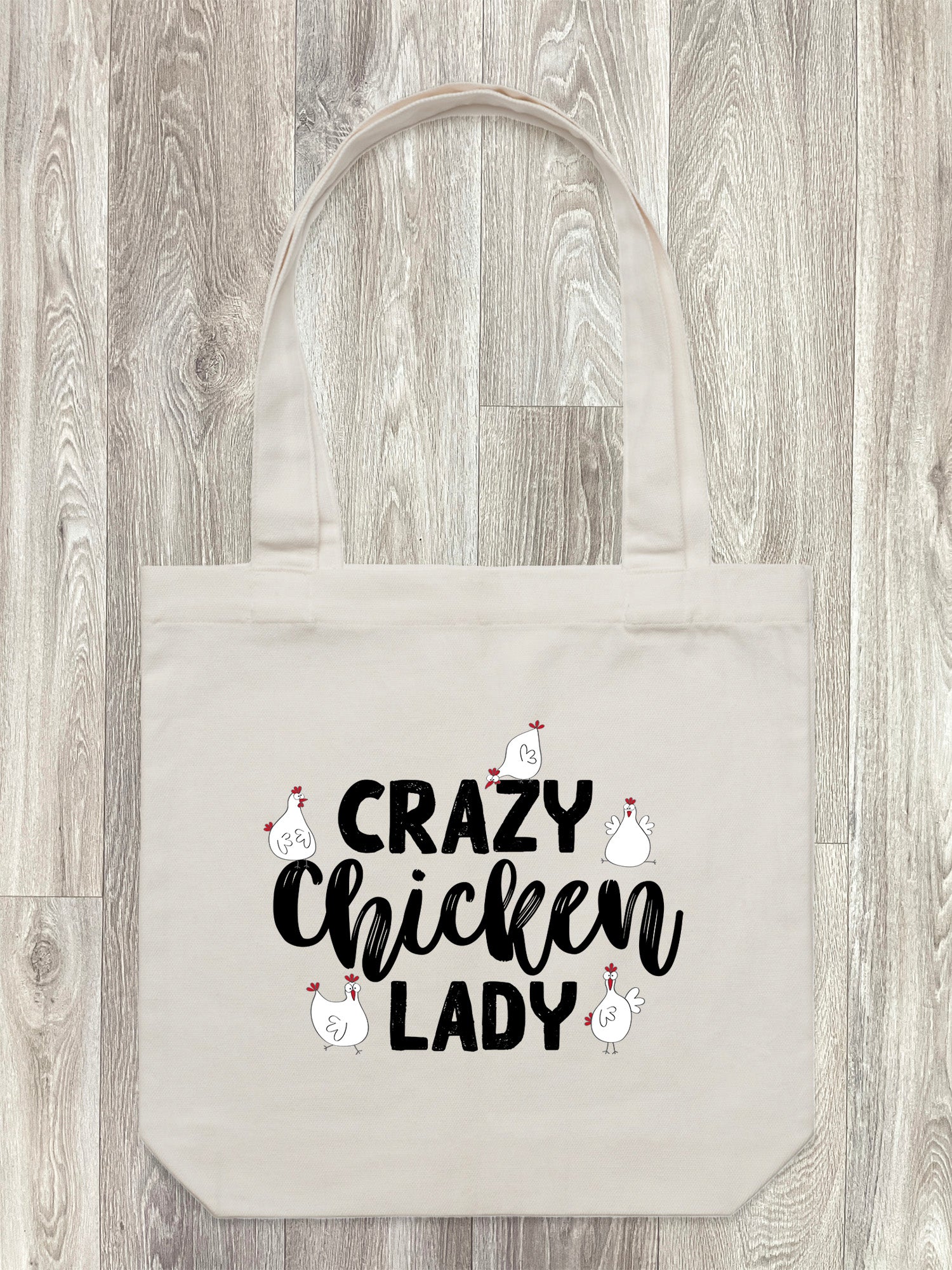 Crazy Chicken Lady Edith Tote Bag
