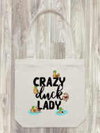 Crazy Duck Lady Edith Tote Bag