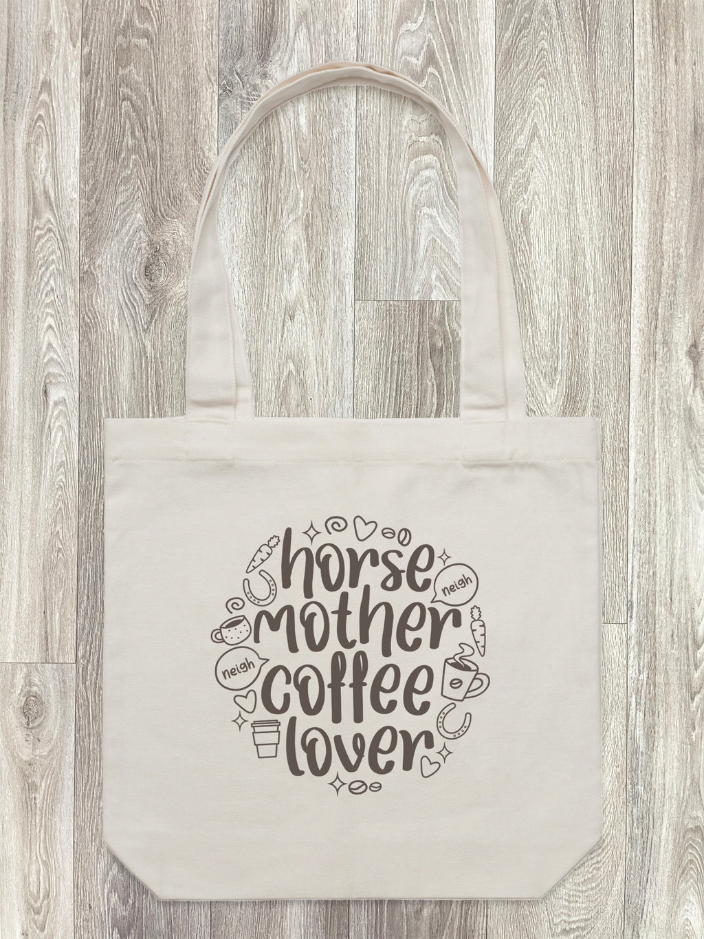 Horse Mother Coffee Lover Edith Tote Bag