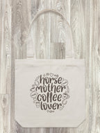 Horse Mother Coffee Lover Edith Tote Bag
