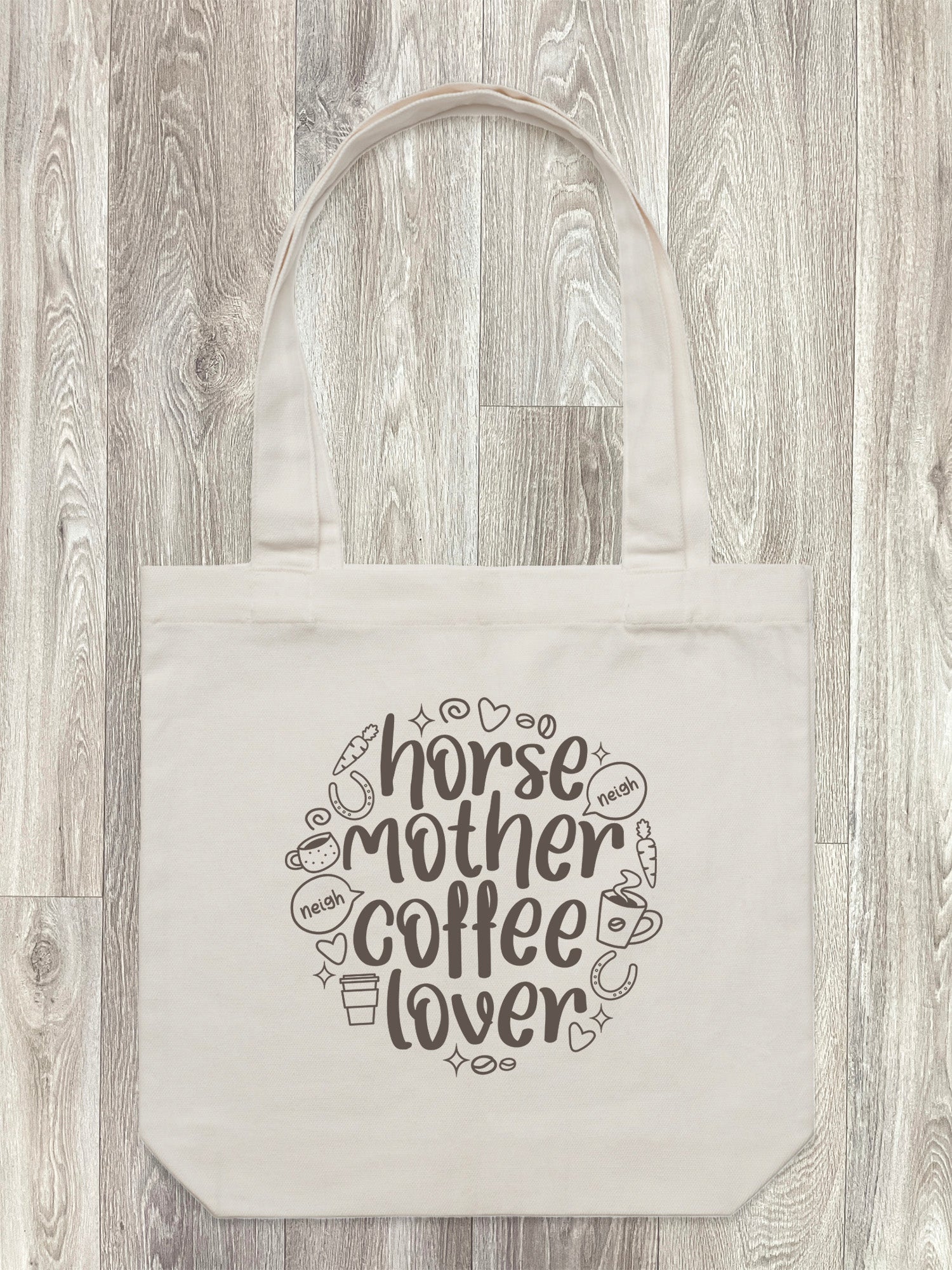 Horse Mother Coffee Lover Edith Tote Bag