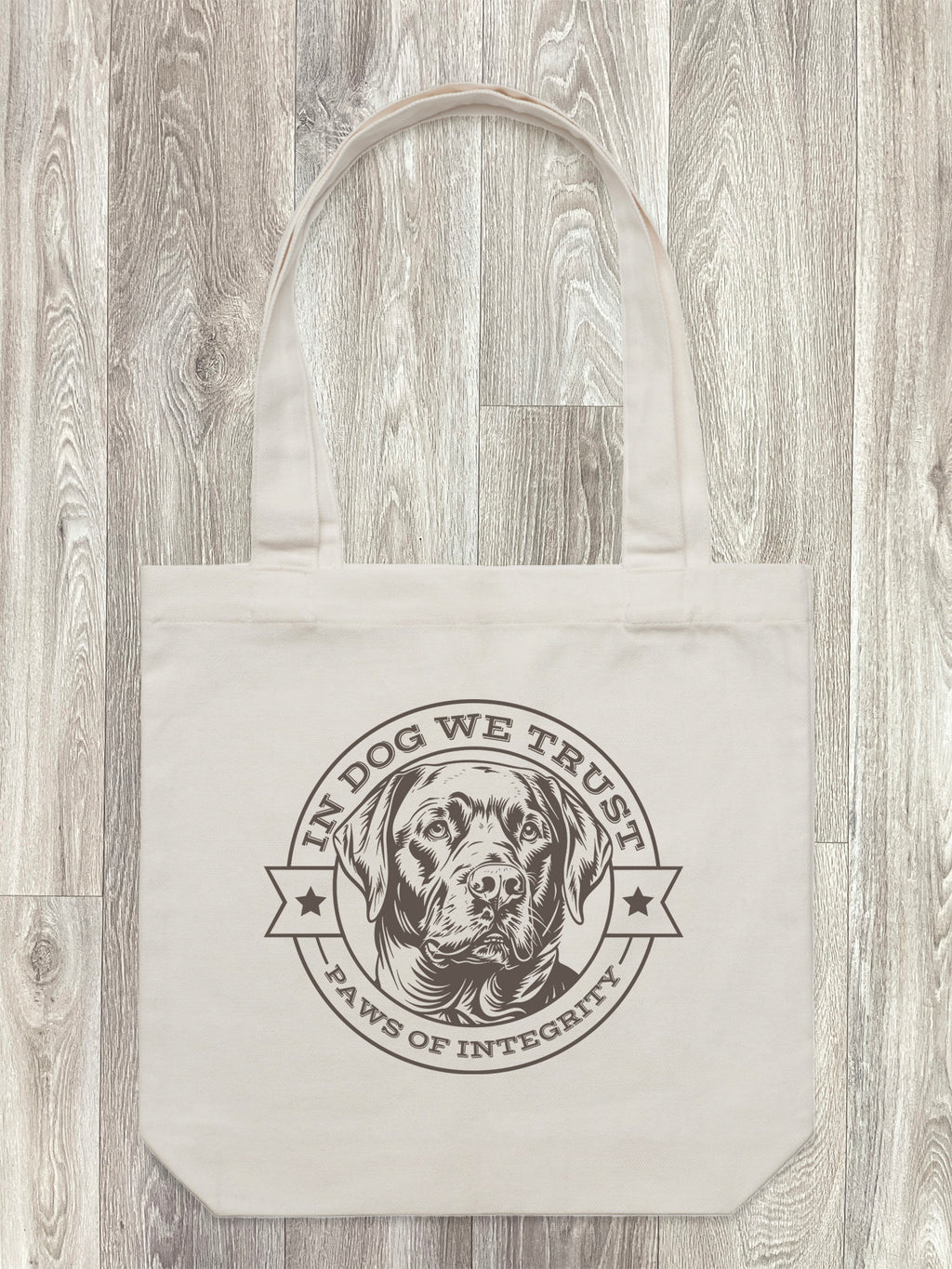 In Dog We Trust Edith Tote Bag
