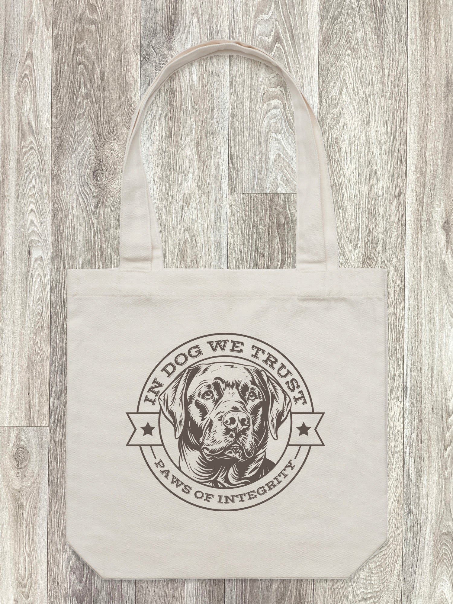 In Dog We Trust Edith Tote Bag