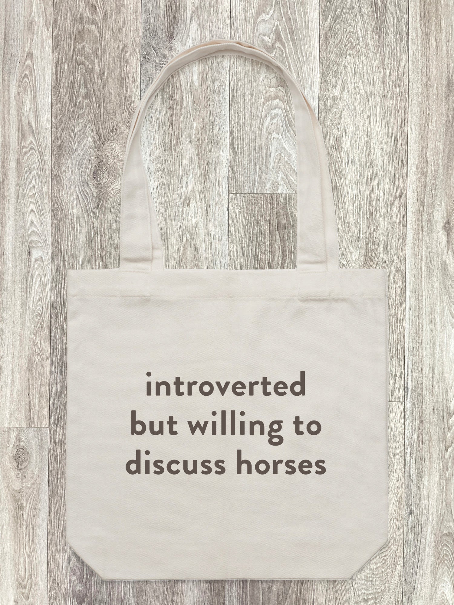 Introverted But Willing To Discuss Horses Edith Tote Bag