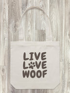 Live Love Woof Edith Tote Bag