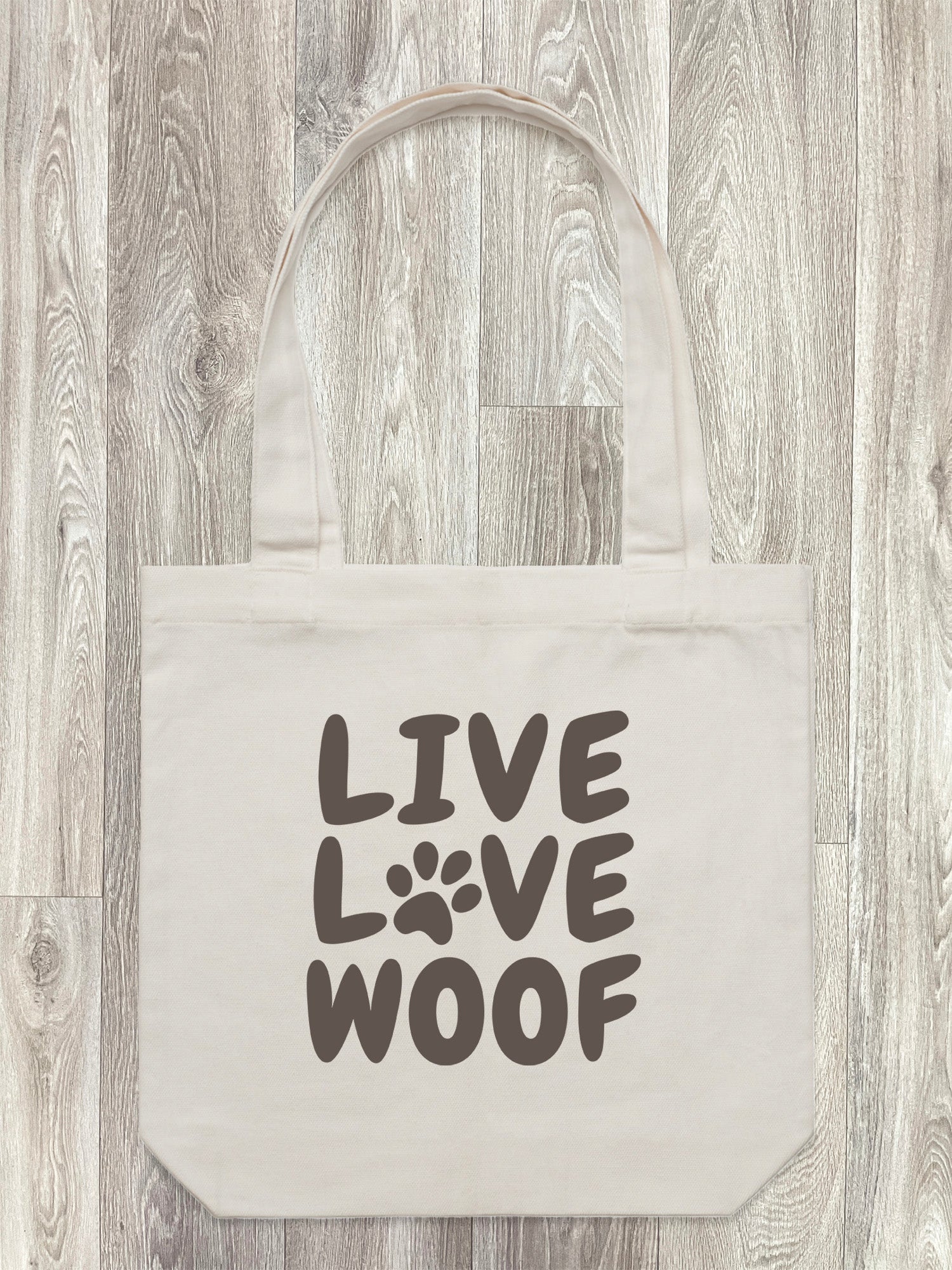 Live Love Woof Edith Tote Bag