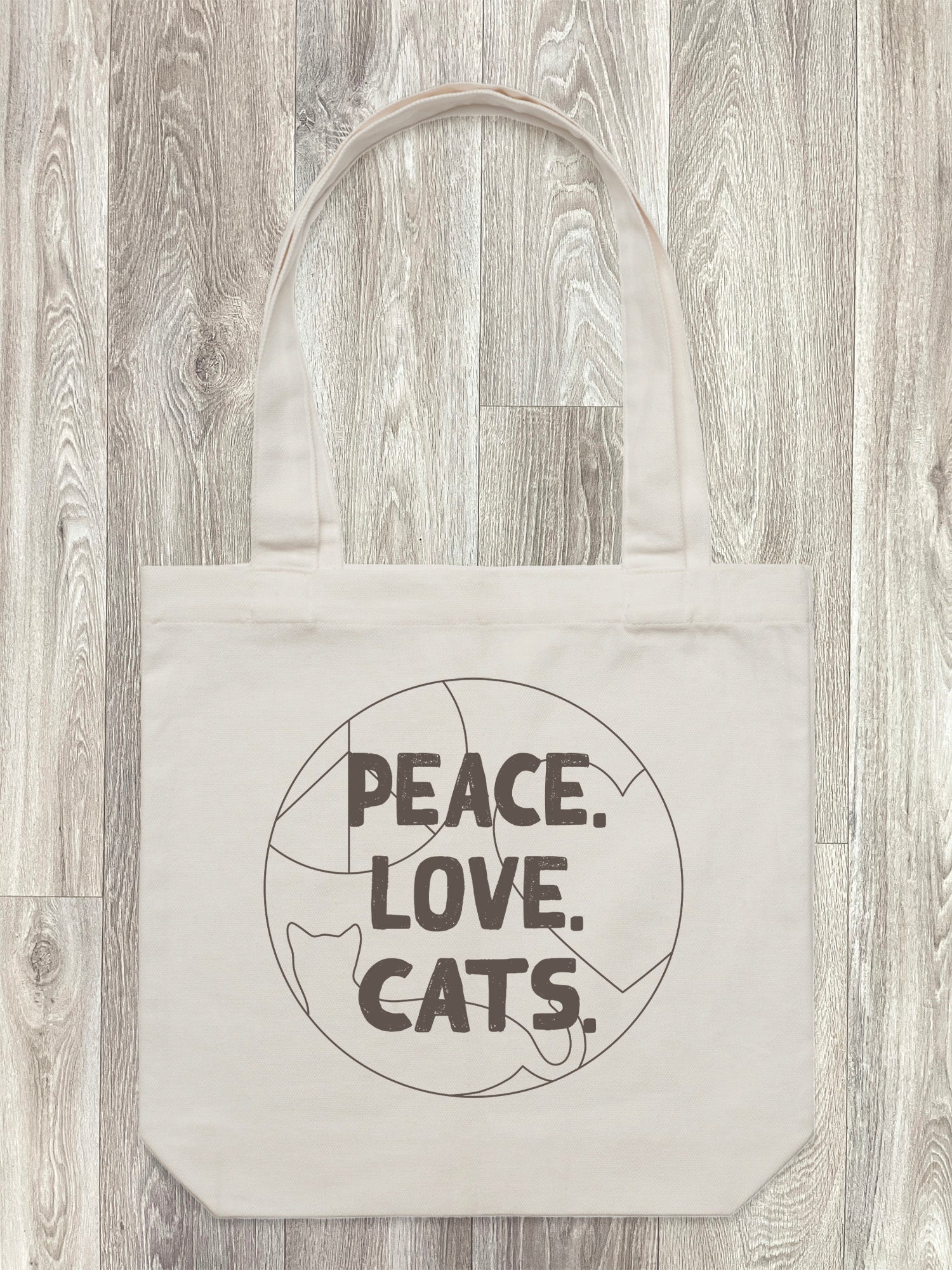 Peace. Love. Cats. Edith Tote Bag