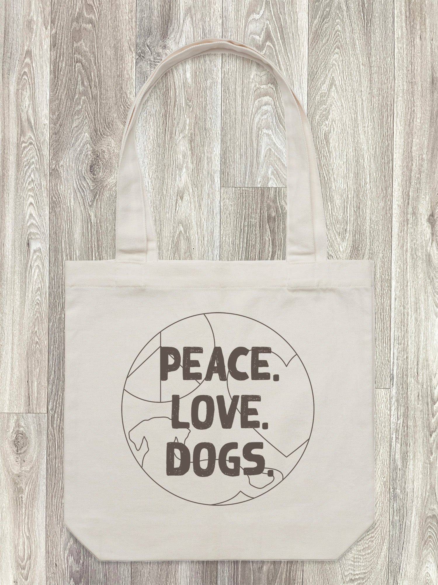 Peace. Love. Dogs. Edith Tote Bag