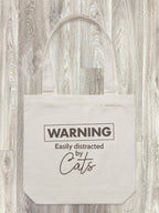 Warning. Easily Distracted By Cats Edith Tote Bag