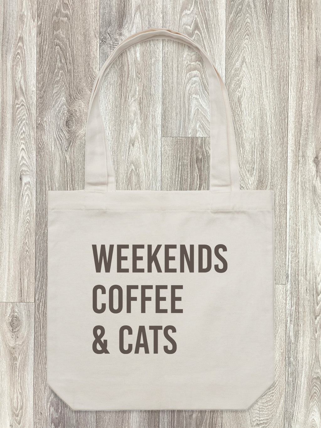Weekends Coffee & Cats Edith Tote Bag
