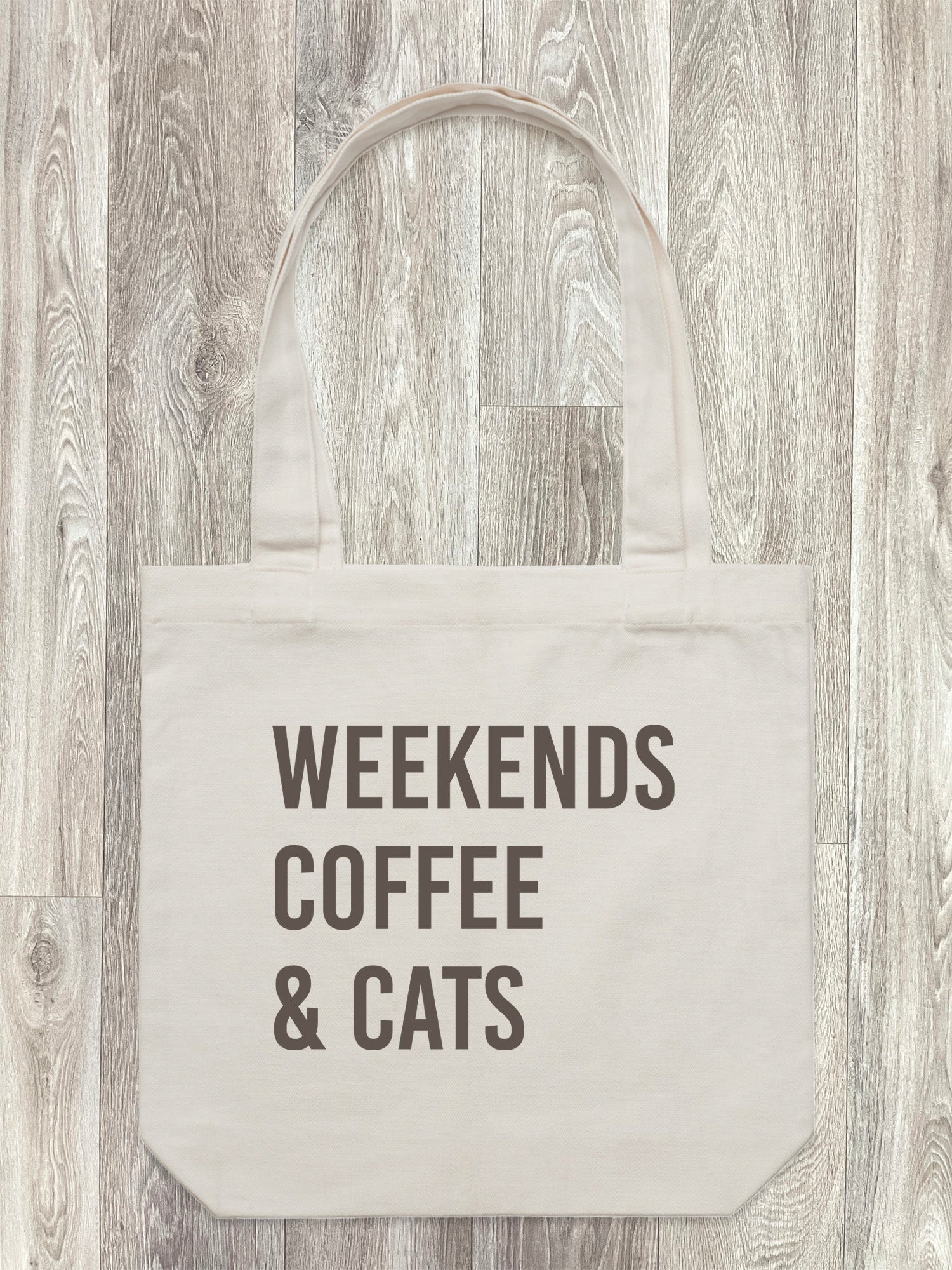Weekends Coffee & Cats Edith Tote Bag